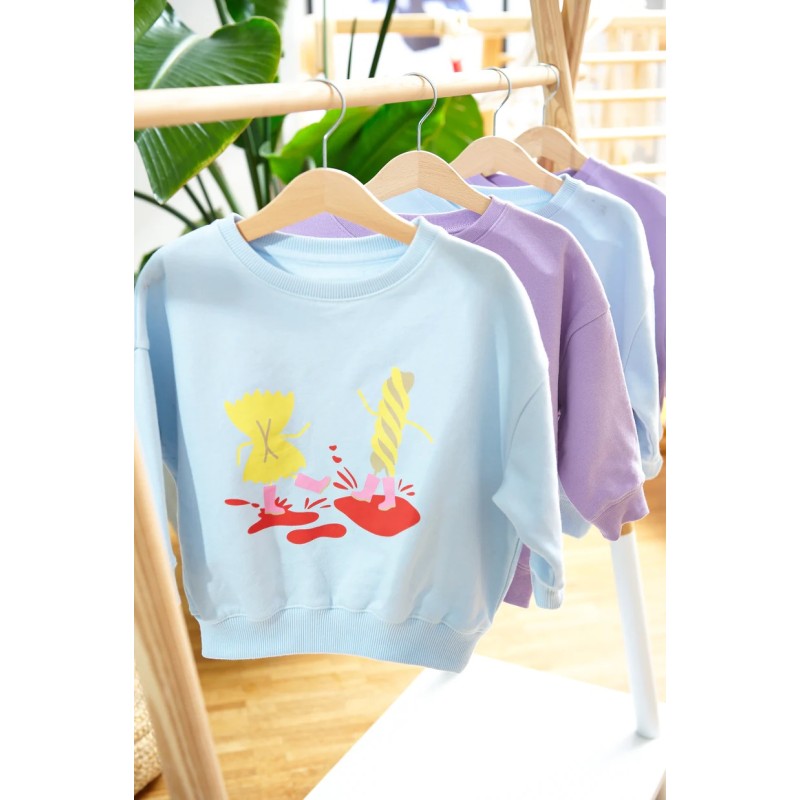 Sweatshirt PASTA LOVER light blue