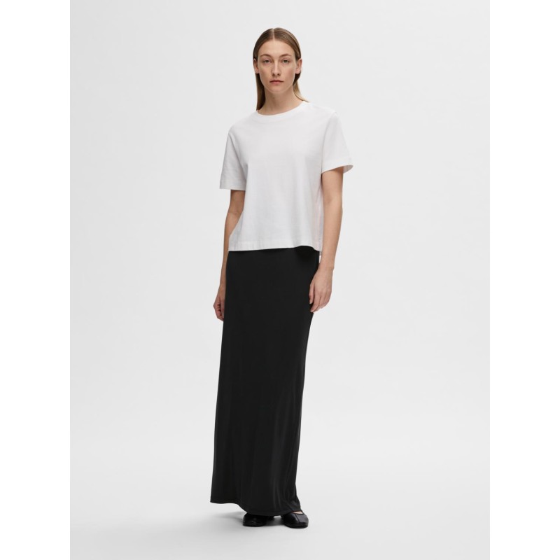 SLF Nola Hw Ankle Slim Skirt - Black