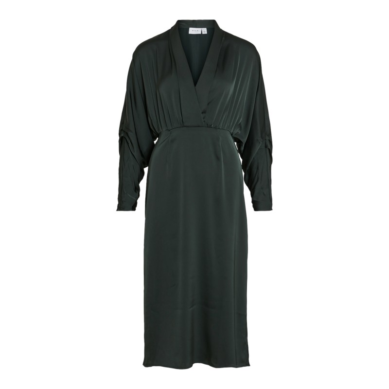 Vimarosa L/S V-Neck Midid Dress - Scarab