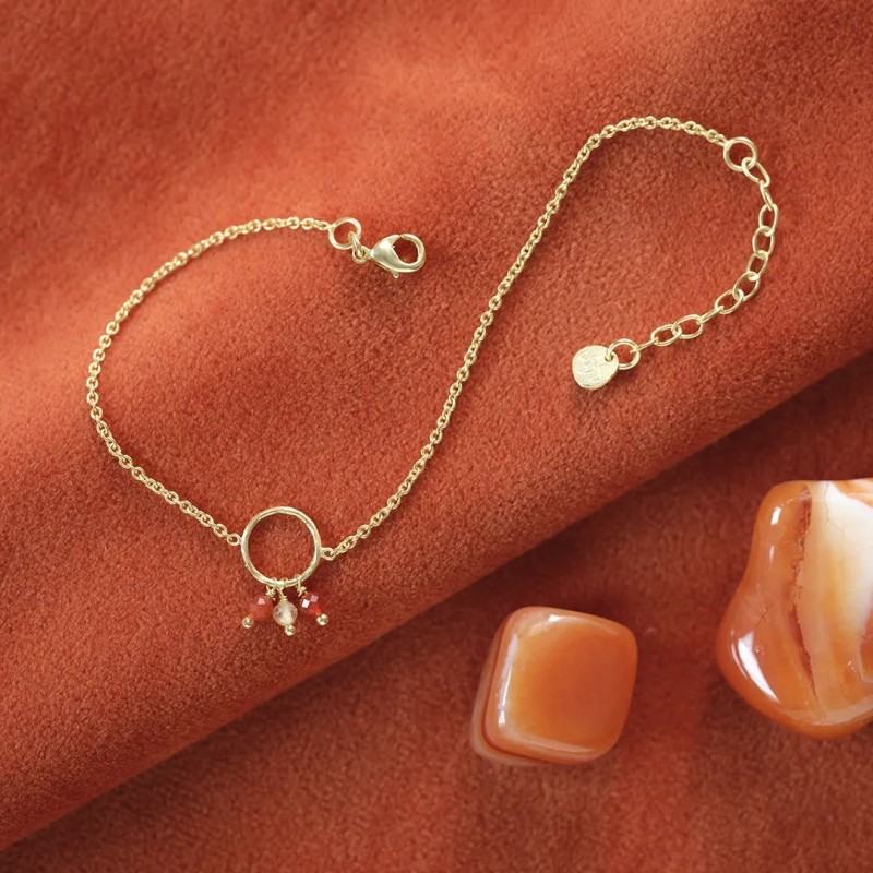 Careful Carnelian Citrine Bracelet