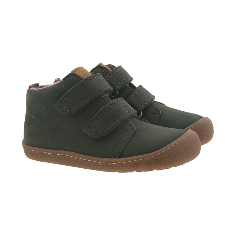 Barfuß Sneaker Napa Velcro - Khaki