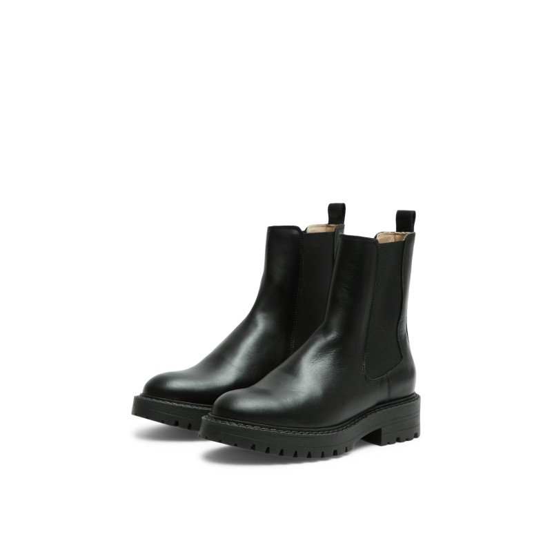 SLF Vilma Leather Chelsea Boot - Black