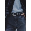 Vikristina Leather Jeans Belt - Black