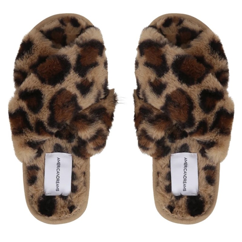 Lou Faux Fur Slippers - Leo